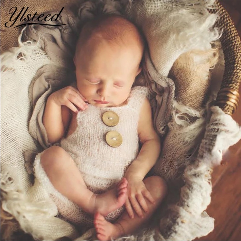 Mohair Knitted Romper for Newborn Photoshoot